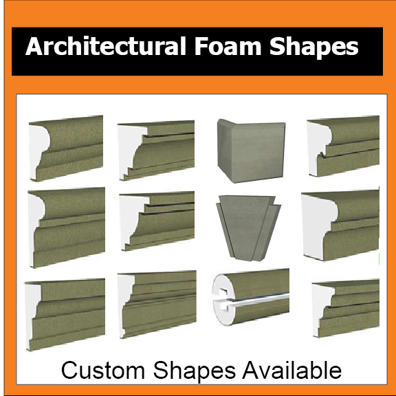 Architectural Foam Shapes - Base Coated
